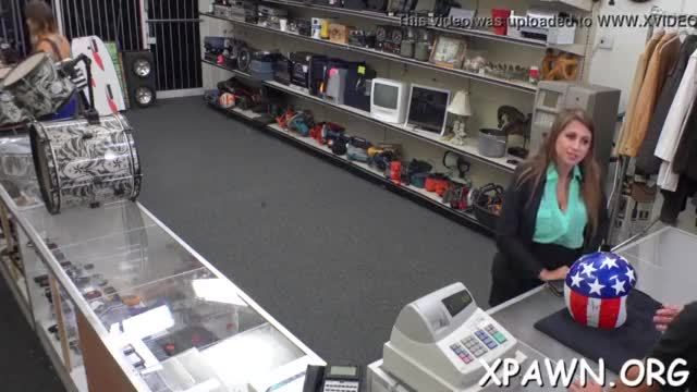 Enjoyable slut has sex in shop